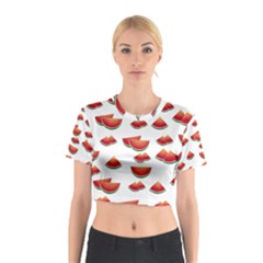 Summer Watermelon Pattern Cotton Crop Top by Dutashop