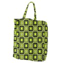 Green Pattern Square Squares Giant Grocery Tote View2