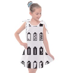 Battery Icons Charge Kids  Tie Up Tunic Dress by Dutashop