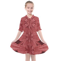 Background Floral Pattern Kids  All Frills Chiffon Dress by Dutashop