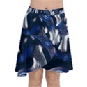 Structure Blue Background Chiffon Wrap Front Skirt View1