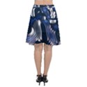 Structure Blue Background Chiffon Wrap Front Skirt View2