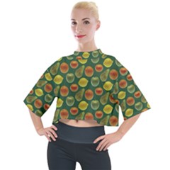 Background Fruits Several Mock Neck Tee by Dutashop