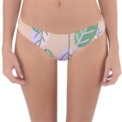 Leaf Pink Reversible Hipster Bikini Bottoms by Dutashop