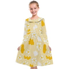 Abstract Daisy Kids  Midi Sailor Dress by Eskimos