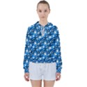 Star Hexagon Deep Blue Light Women s Tie Up Sweat View1