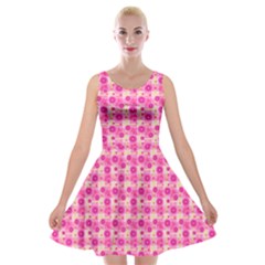 Heart Pink Velvet Skater Dress by Dutashop