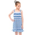 Metallic Blue Shiny Reflective Kids  Overall Dress View1