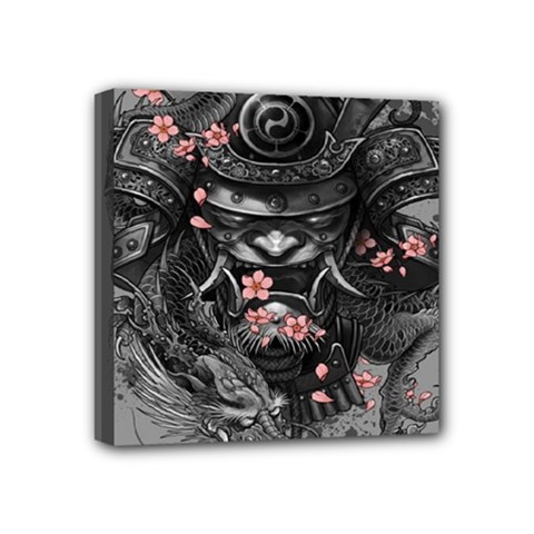 Samurai Oni Mask Mini Canvas 4  X 4  (stretched) by Saga96