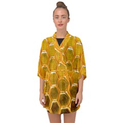 Hexagonal Windows Half Sleeve Chiffon Kimono by essentialimage365