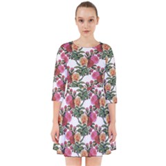 Flowers Pattern Smock Dress by goljakoff