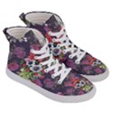 Purple flowers Women s Hi-Top Skate Sneakers View3