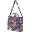 Purple flowers Square Shoulder Tote Bag View1