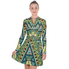 Native Mandala Long Sleeve Panel Dress by goljakoff