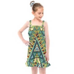 Native Mandala Kids  Overall Dress by goljakoff