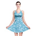 Blue white flowers Reversible Skater Dress View1