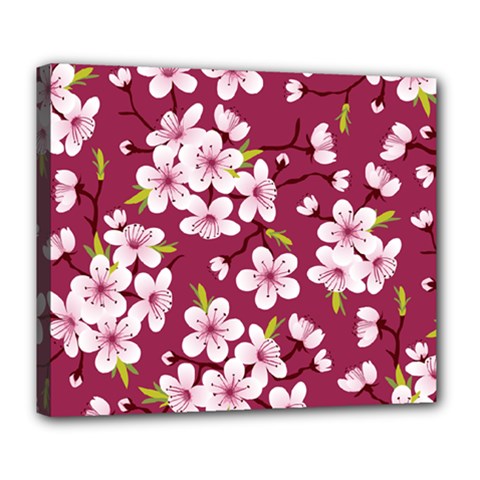 Cherry Blossom Deluxe Canvas 24  X 20  (stretched) by goljakoff