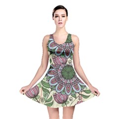 Mandala Flower Reversible Skater Dress by goljakoff