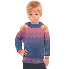 Flat Autumn Zigzag Palette Kids  Hooded Pullover by goljakoff