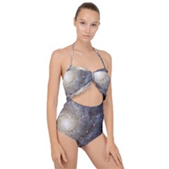 Spiral Galaxy Scallop Top Cut Out Swimsuit by ExtraAwesomeSauce