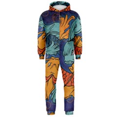 Koi Fish Hooded Jumpsuit (men)  by ExtraAwesomeSauce