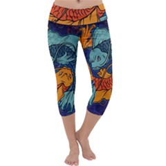 Koi Fish Capri Yoga Leggings by ExtraAwesomeSauce