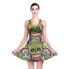 Sugar Skulls Reversible Skater Dress by ExtraAwesomeSauce