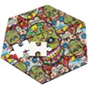 Sugar Skulls Wooden Puzzle Hexagon View3