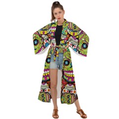 Sugar Skulls Maxi Kimono by ExtraAwesomeSauce