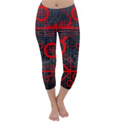 Tech - Red Capri Winter Leggings  by ExtraAwesomeSauce