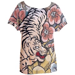 White Tiger Women s Oversized Tee by ExtraAwesomeSauce