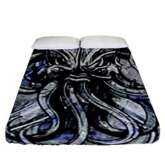 Kraken Fitted Sheet (queen Size) by ExtraAwesomeSauce