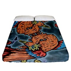 Chinese Phoenix Fitted Sheet (queen Size) by ExtraAwesomeSauce