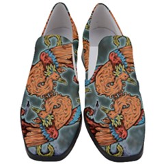 Chinese Phoenix Women Slip On Heel Loafers by ExtraAwesomeSauce