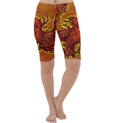 Phoenix Rising Cropped Leggings  by ExtraAwesomeSauce