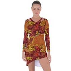 Phoenix Rising Asymmetric Cut-out Shift Dress by ExtraAwesomeSauce