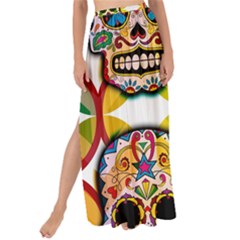 Sugar Skulls Maxi Chiffon Tie-up Sarong by ExtraAwesomeSauce