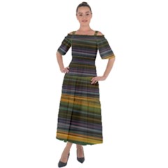 Multicolored Linear Abstract Print Shoulder Straps Boho Maxi Dress  by dflcprintsclothing