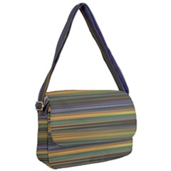 Multicolored Linear Abstract Print Courier Bag by dflcprintsclothing