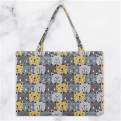 Cute Cat Pattern Medium Tote Bag by ExtraAwesomeSauce