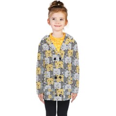 Cute Cat Pattern Kids  Double Breasted Button Coat by ExtraAwesomeSauce