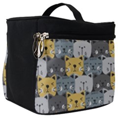 Cute Cat Pattern Make Up Travel Bag (big) by ExtraAwesomeSauce