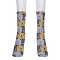 Cute Cat Pattern Men s Crew Socks View1