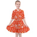 White leaves Kids  All Frills Chiffon Dress View1