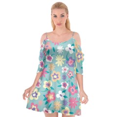 Floral Pattern Cutout Spaghetti Strap Chiffon Dress by ExtraAwesomeSauce