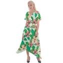 Floral Pattern Cross Front Sharkbite Hem Maxi Dress View1