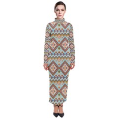 Native American Pattern Turtleneck Maxi Dress by ExtraAwesomeSauce