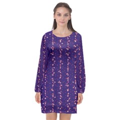 Sparkles Long Sleeve Chiffon Shift Dress  by Sparkle