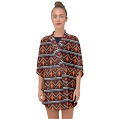 Native American Pattern Half Sleeve Chiffon Kimono by ExtraAwesomeSauce