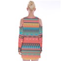 Native American Pattern Velvet Long Sleeve Shoulder Cutout Dress View2